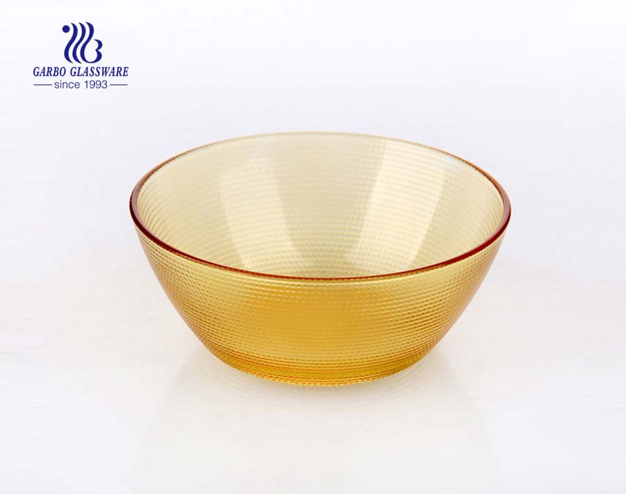 4.92 inch classical pearl design glass bowl with customized solid spray color