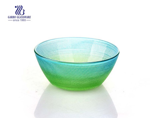 Spray gradient color fancy glass bowl for home wedding serving and decoration