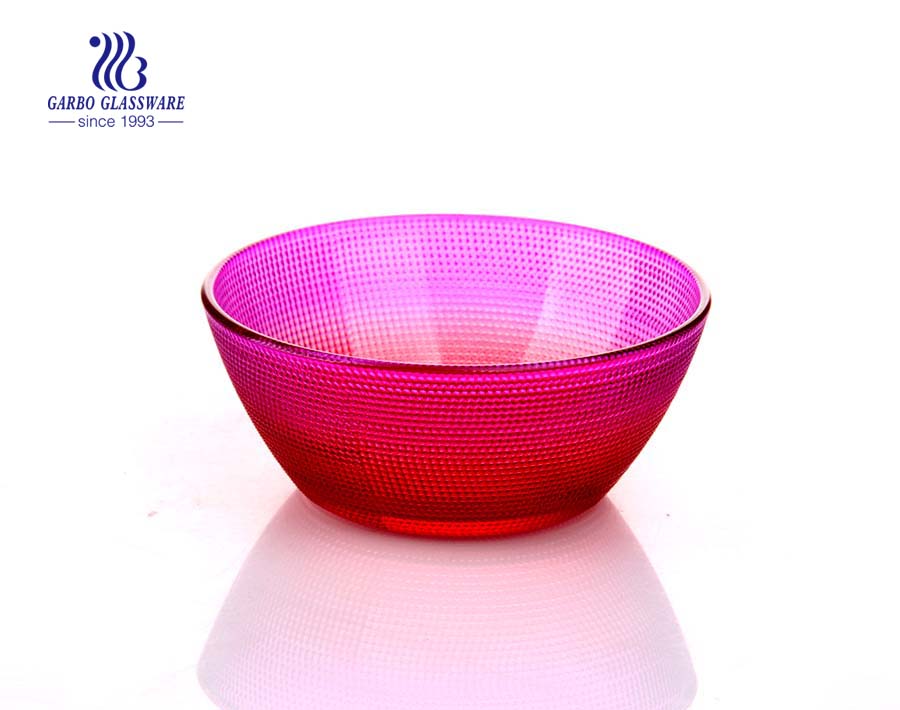 Spray gradient color fancy glass bowl for home wedding serving and decoration