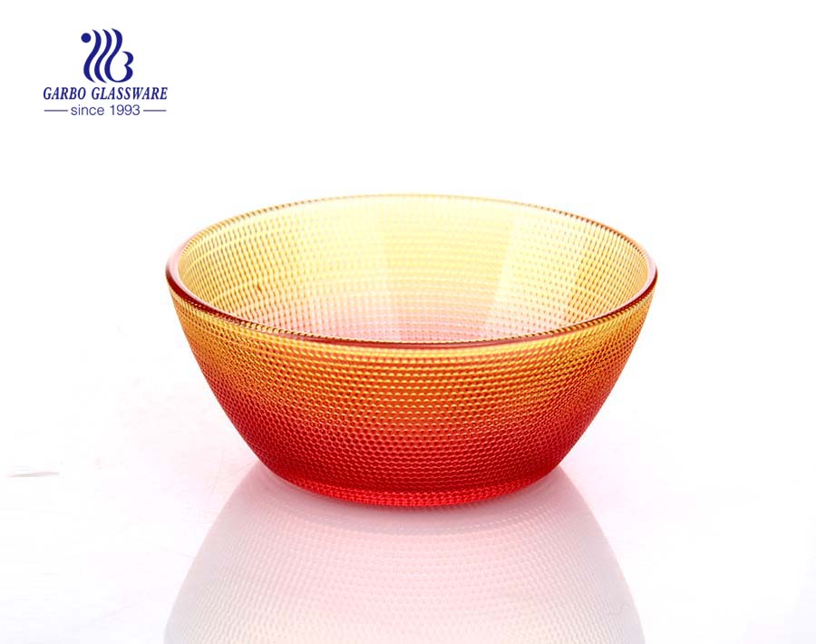 Spray gradient color fancy glass bowl for home wedding serving and decoration