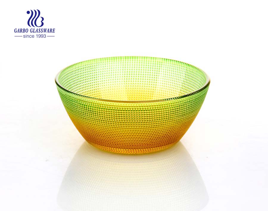 Spray gradient color fancy glass bowl for home wedding serving and decoration