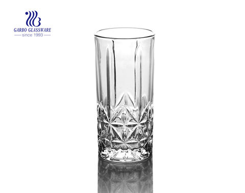 Vaso de jugo de vidrio de 332 ml para juego de regalo de boda, cristalería personalizada