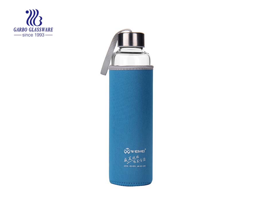 280ml Classic Sport Water Bottle In Borosilicate Glass Material 