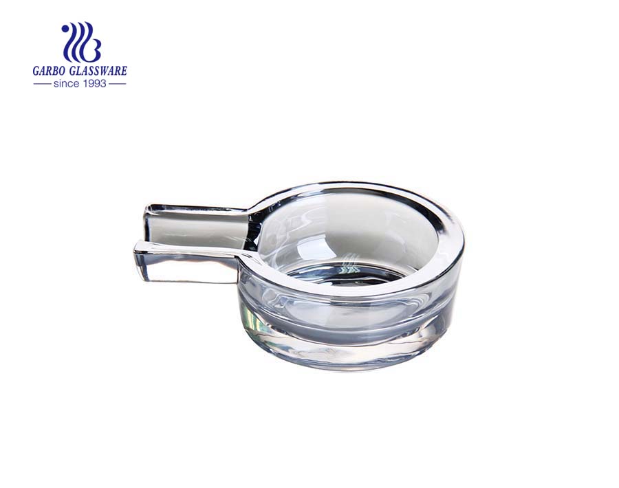 crystal glass cigar ashtray for hotel decoration