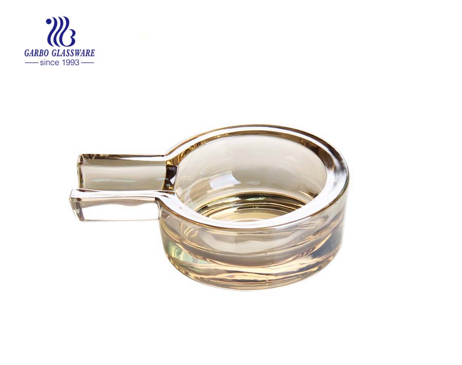 special pattern design cigar smoking glass ashtray  for bar