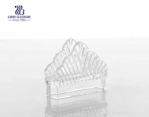 Delicate crystal glass napkin holder for table use at home or restaurants