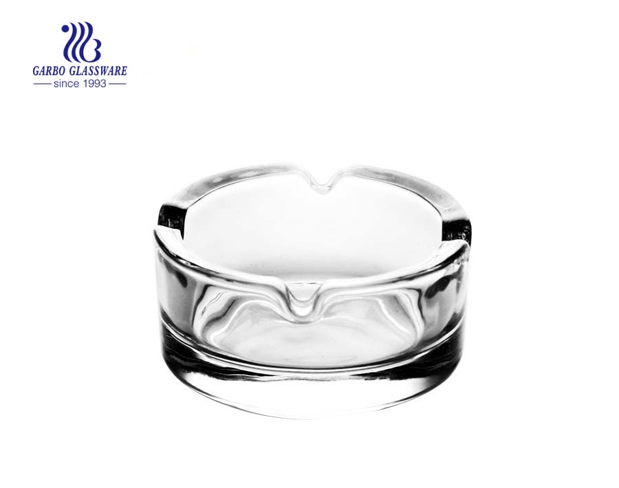 Round shape royal type design glass ashtray cigar smoking ashtray