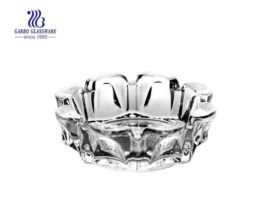 Round shape royal type design glass ashtray cigar smoking ashtray