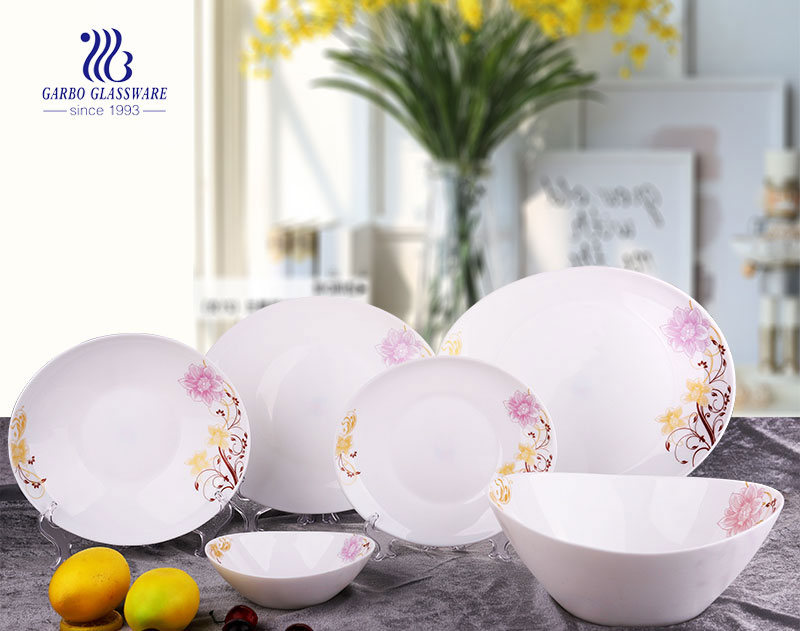 Dinnerware Type Glass Opal 18 PCS Dinner set for Microwave