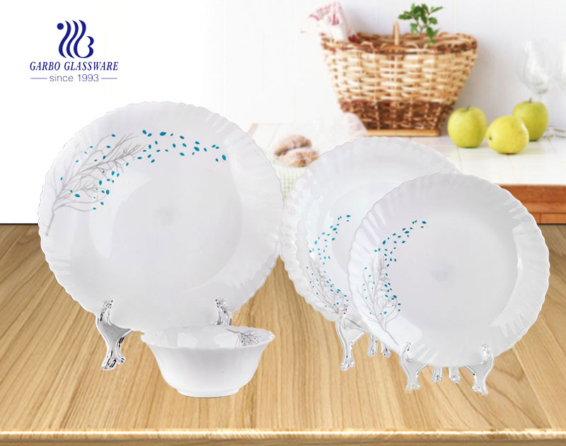 Dinnerware Type Glass Opal 18 PCS Dinner set for Microwave