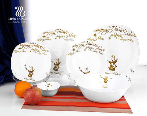 Dinnerware Type Glass Opal 18 PCS Dinner set for Microwave