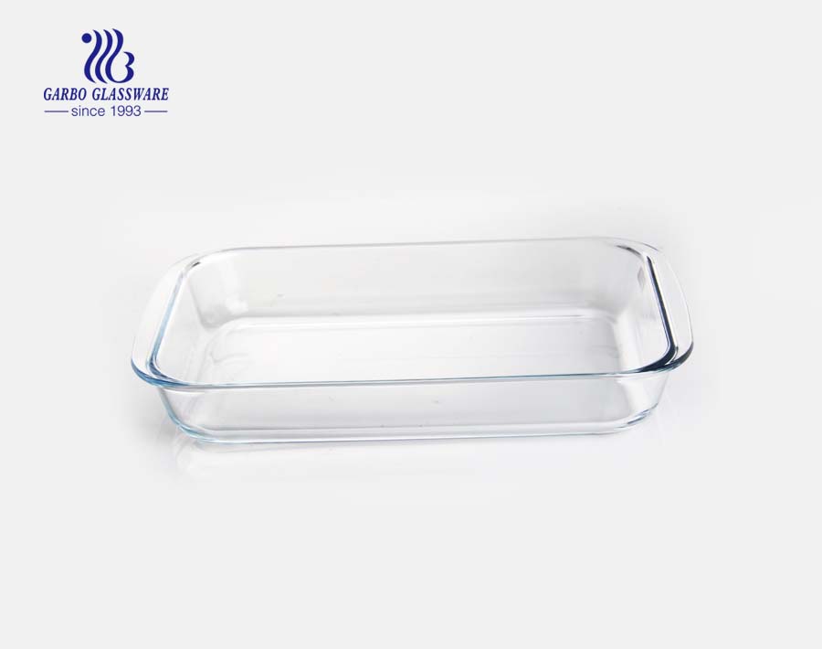 Heat resistant baking dish 12inch borosilicate glass plate with lid