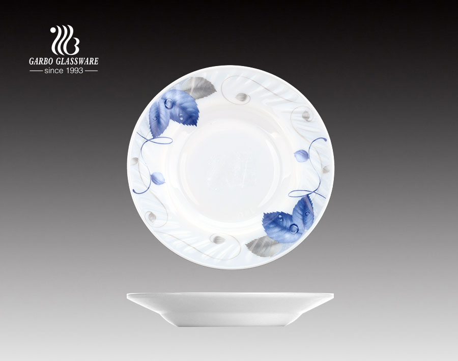 Hot selling 6 inch dessert plate opal glass plate with China factory