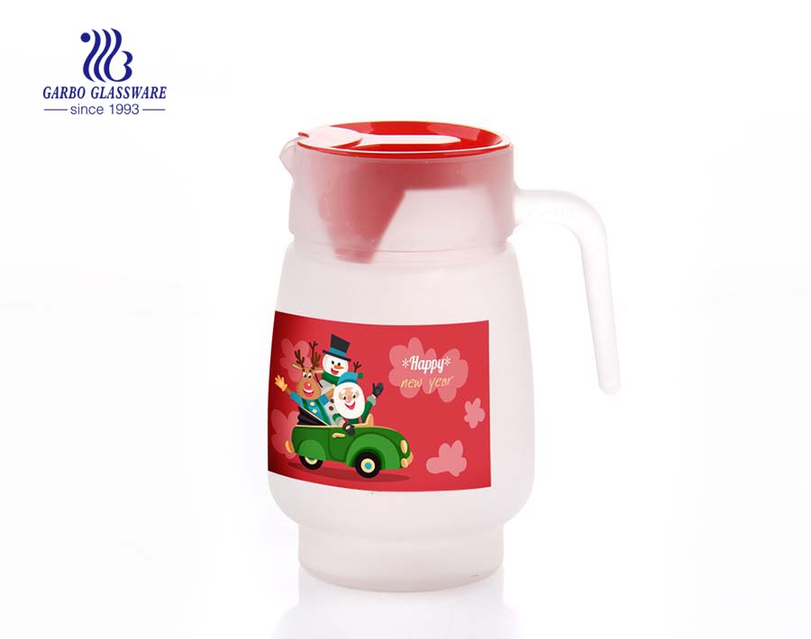 Bình đựng carafe thủy tinh mờ tùy chỉnh với in decal MOQ thấp