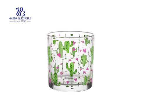 Cactus plant design castiçal de vidro transparente