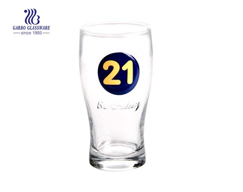 580ml decals beer drinking blowing glass cup 