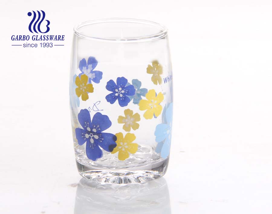 580ml decals beer drinking blowing glass cup 