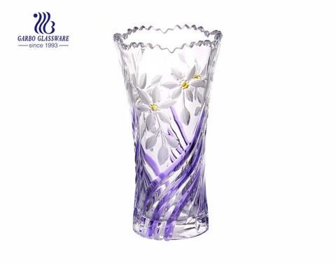 Decorative Tableware Customized Spray Colorful Glass Vase 