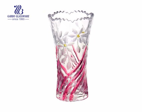Customized Color Decorative Tableware Glass Vase For Home Use