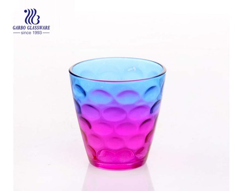 10oz egg shape dot design juice drinking glass cup 