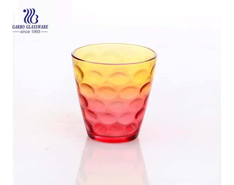 10oz egg shape dot design juice drinking glass cup 
