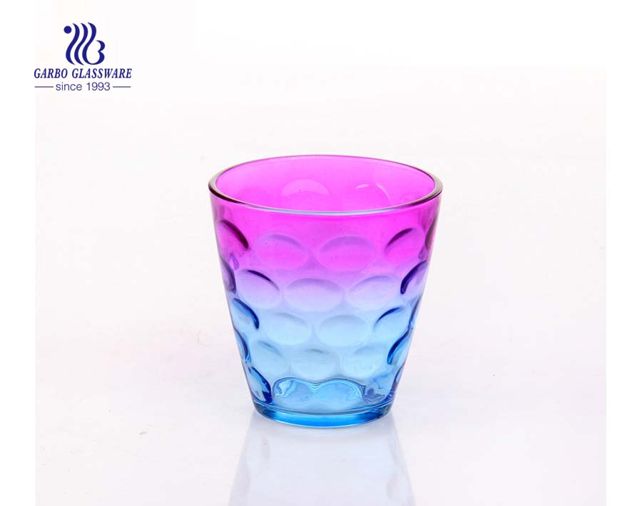 10 Unzen Ei Form Punkt Design Saft Trinkglas Tasse