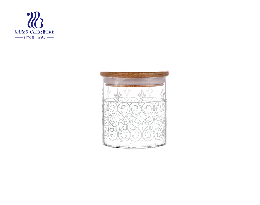 High borosilicate Glass Storage Jar with Cork Lid, 900ml Glass Cylinder Containers with Cork Lid, Glass Food Storage Jar