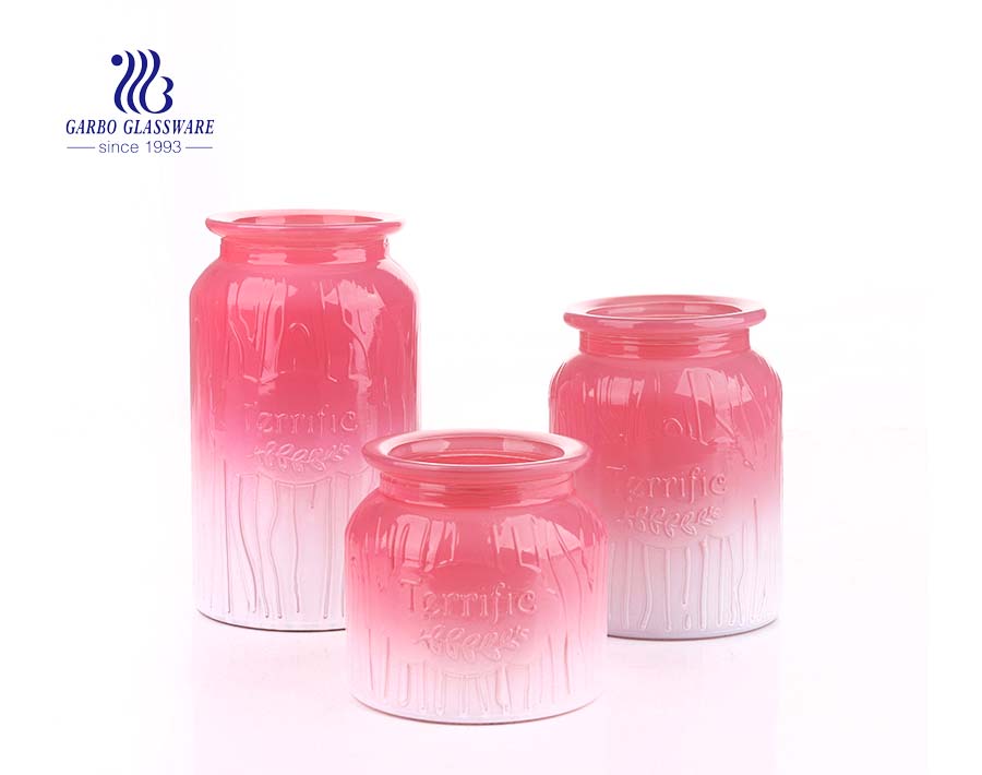 着色されたガラスの瓶DIY工芸品の装飾-缶詰、酸洗、保管のための安全