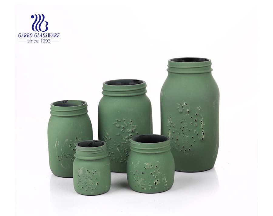 colored glass jar  DIY crafts  Decor - Safe For Canning, Pickling, Storage 
