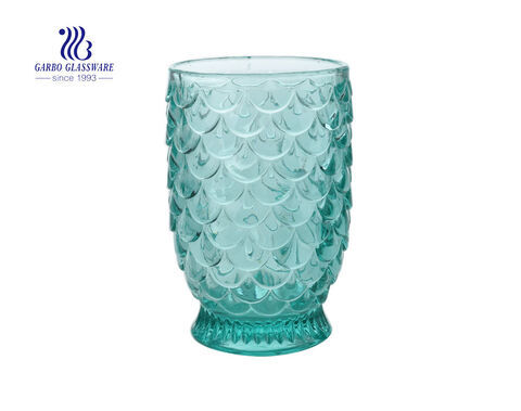 New Arrival Green  Fish Scale Glass Candle Holder 