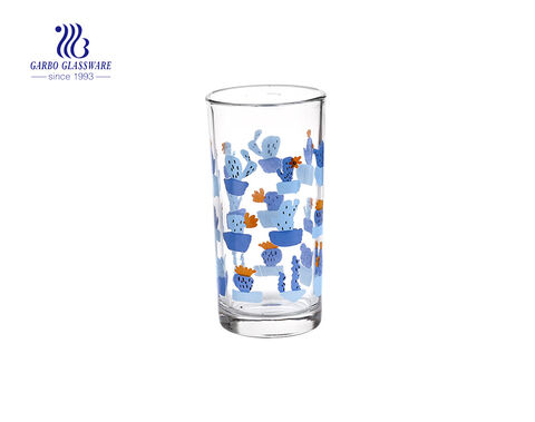 8 oz al día con agua de impresión vaso de vidrio