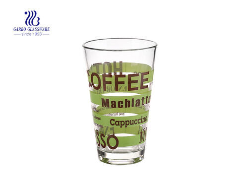 11oz printing and decals water and tea drinking glass cup 