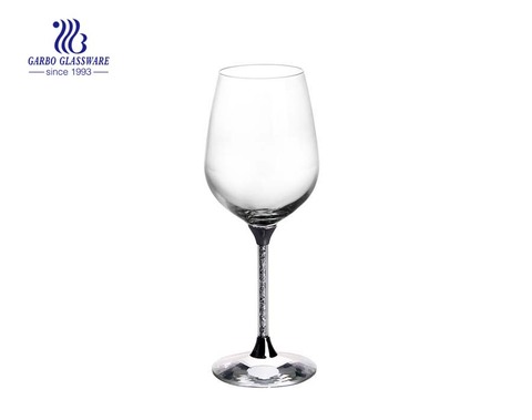 Silver Foil Crystal Champagne Cups Glass Goblet Wine Glass
