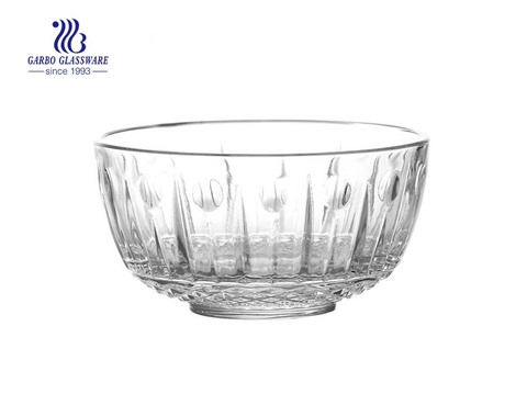 Chinese manufacture engraved 4.5inch glass bowl food grade 