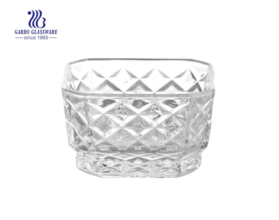 Chinese manufacture engraved 4.5inch glass bowl food grade 