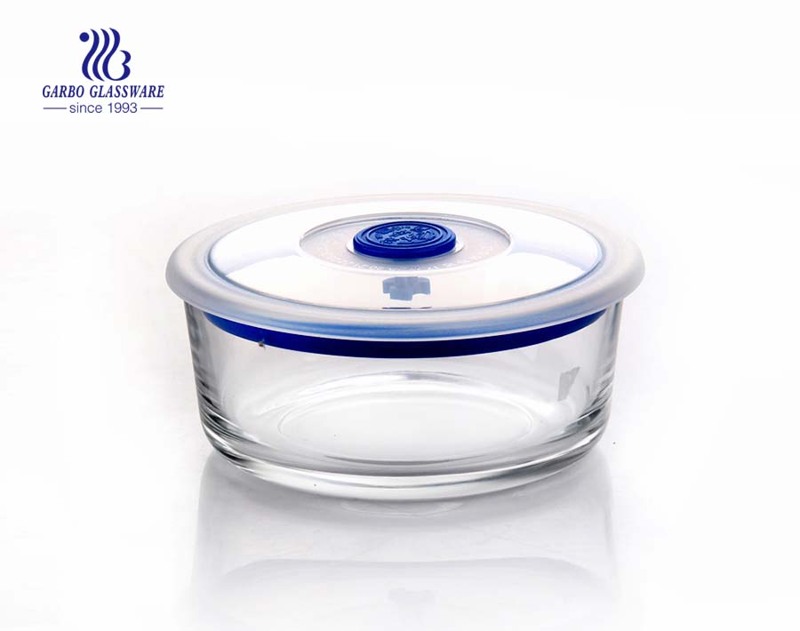 6 inch Heat, Cold, and Shock Resistant Borosilicate Glass, Dishwasher and Microwave Safe Food Container with lid with hole