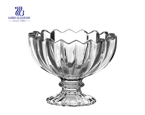 Popular design high quality glass ice cream bowl for dessert