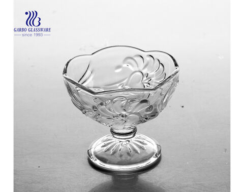 Popular design high quality glass ice cream bowl for dessert