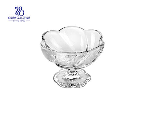 Popular design high quality glass ice cream bowl for dessert