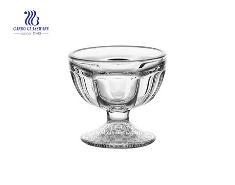 Popular design high quality glass ice cream bowl for dessert