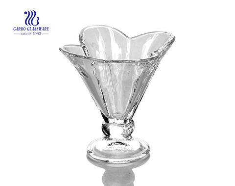 Wholesale cheap glass sundae cup ice cream dish