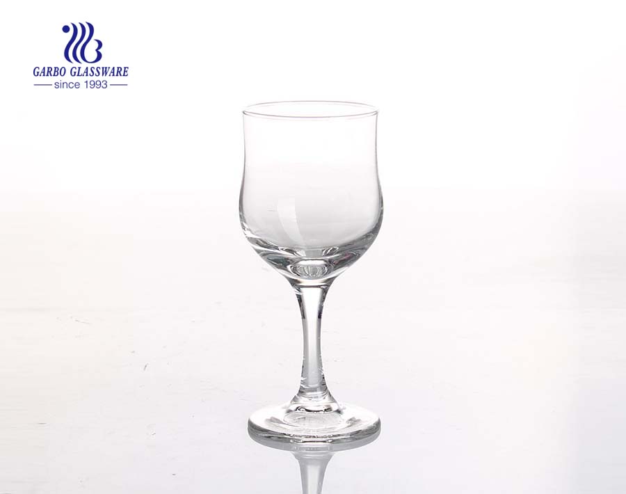 Taças de champanhe stemless de 9.5oz 270ml vidro de furacão de cristal