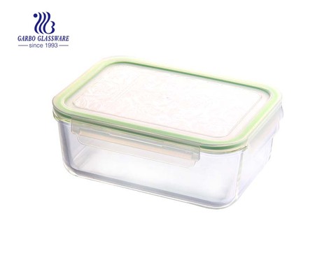 Wholesale Heat resistant glass food container glass lunch box microwave safe 