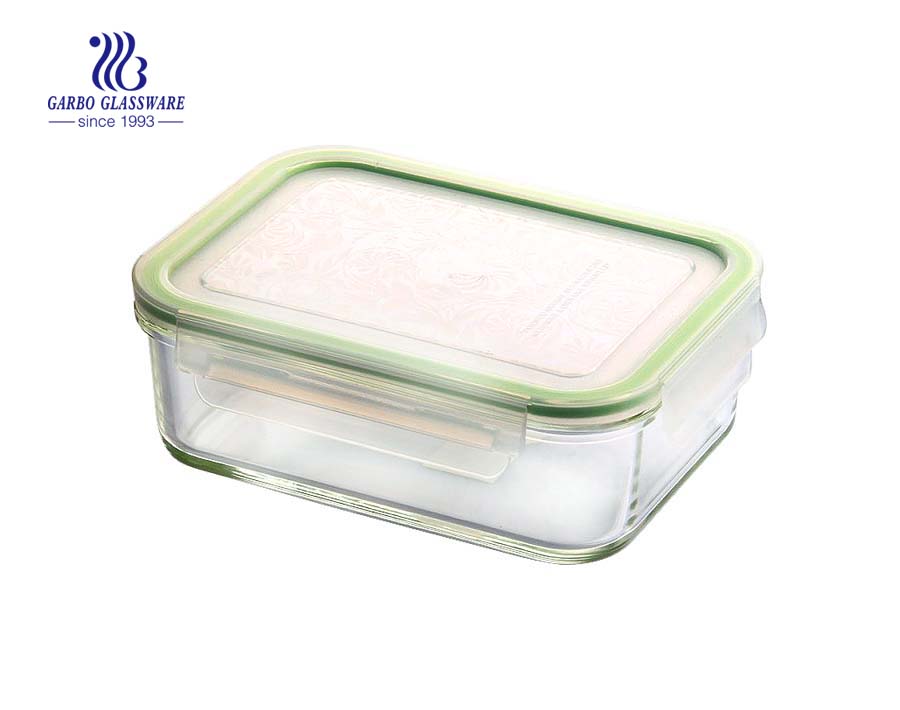 Wholesale Heat resistant glass food container glass lunch box microwave safe 