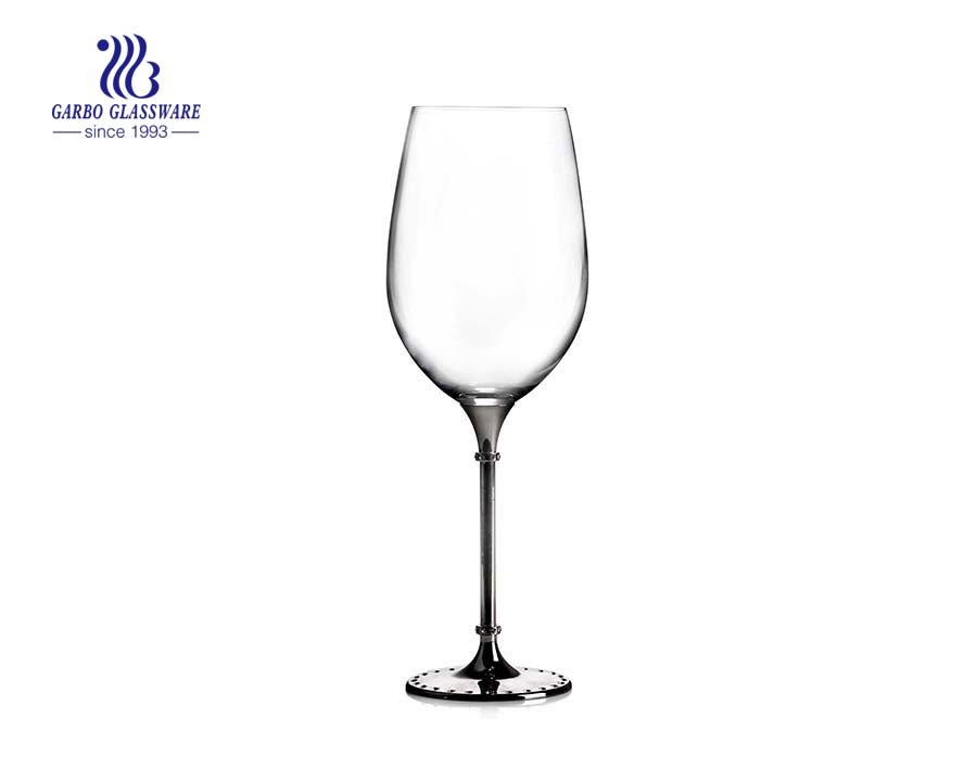 8OZ 225ML Lead-free crystal stainless steel standing champagne glass