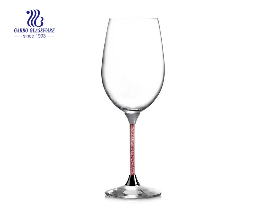 8OZ 225ML Lead-free crystal stainless steel standing champagne glass