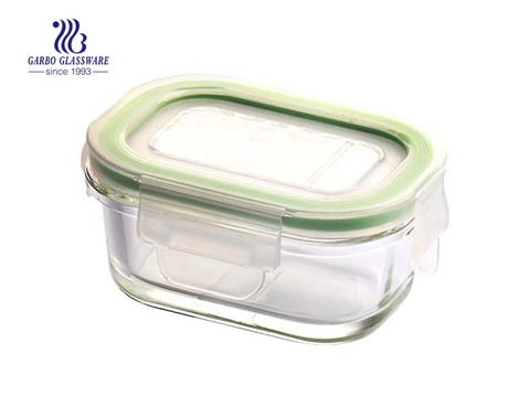 High quality rectangle microwave and oven safe glass lunch box