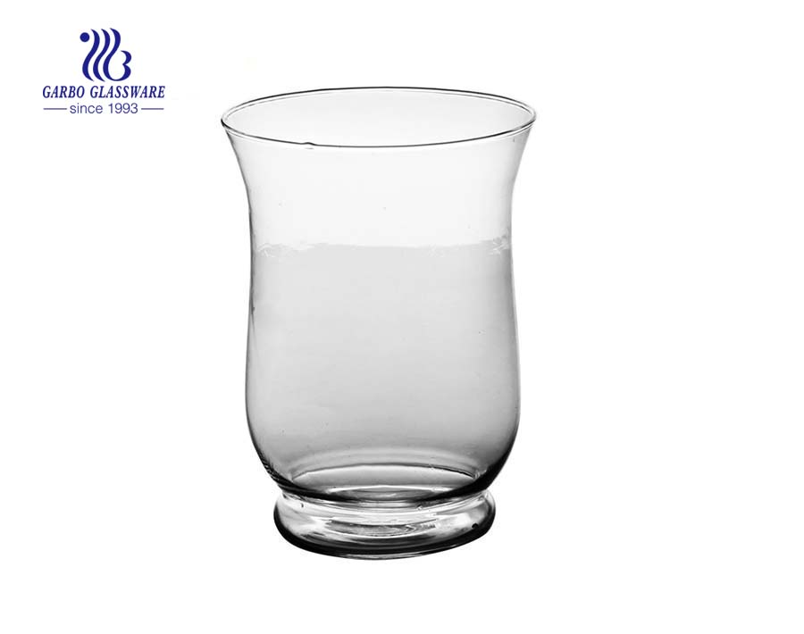 Simple Blowing Clear Glass Vase Table Room Decoration