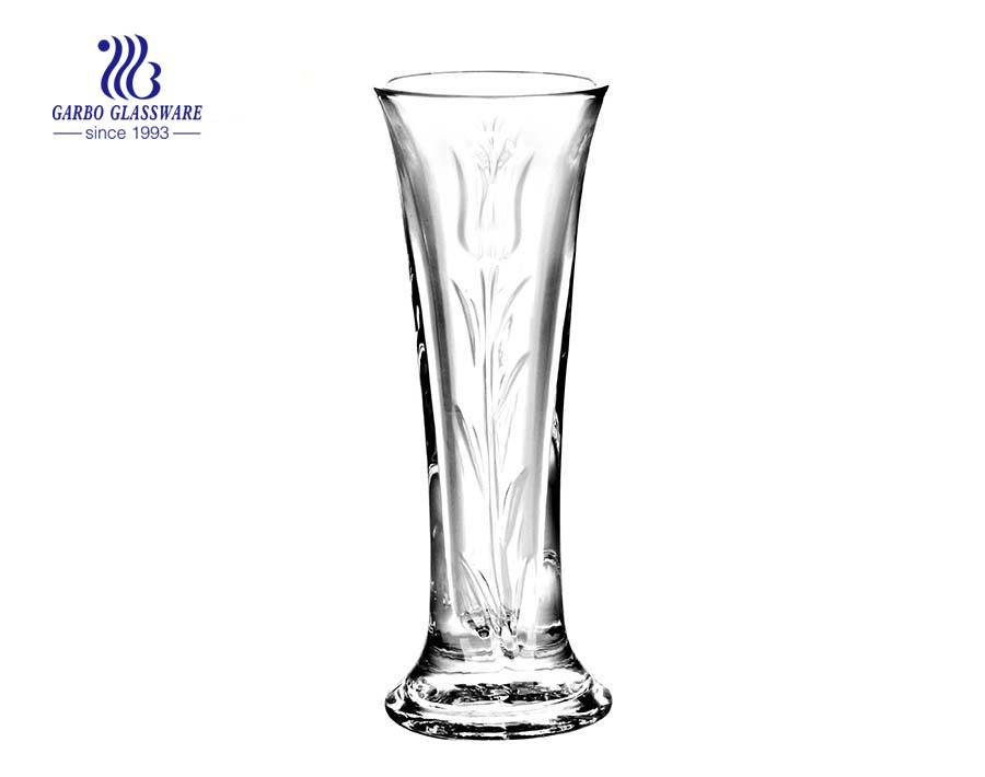 Simple Blowing Clear Glass Vase Table Room Decoration