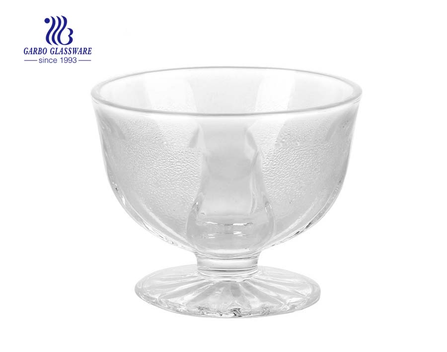 Fancy design factory glass dessert bowl for home